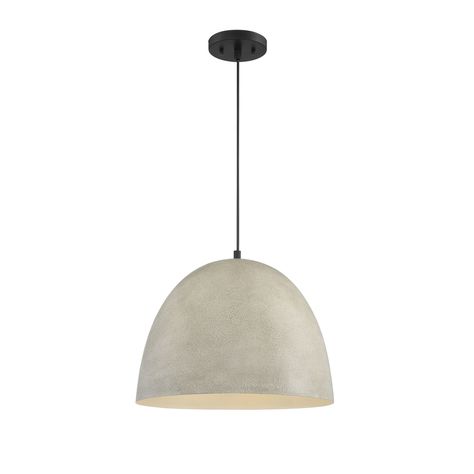 251 First Cora Concrete With Matte Black 16 Inch One Light Pendant | Bellacor Pool House Bar, Kitchen Layout Design, Kitchen Dining Lighting, Pop Up Camper Remodel, Store Lighting, New Home Lighting, Park Lighting, Texas Farmhouse, Texas Design