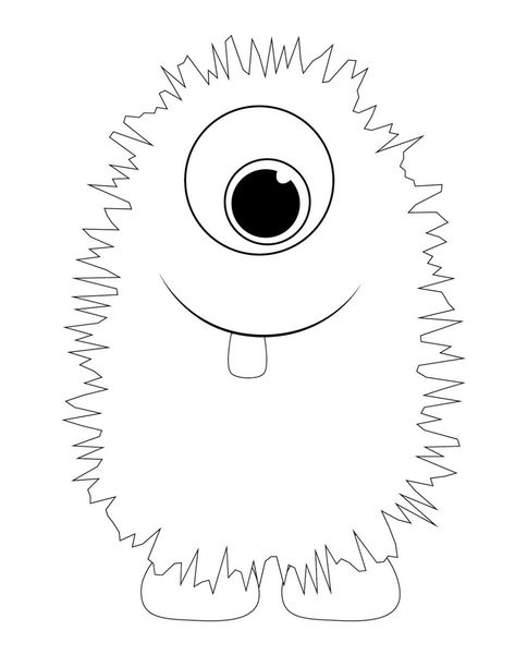 Monster Coloring Pages Free Download | Educative Printable Monster Printable, Colouring Images, Moldes Halloween, Monster Clipart, Monster Coloring Pages, Monster Eyes, Monster Birthday Parties, Monster Theme, Monster Birthday