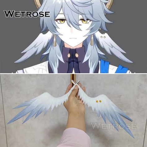 【Wetrose】 Robin Sunday Cosplay Wings Honkai Star Rail Hair Gear Head Wear Cos Props Accessories Stuff Model Halloween Xmas Cosplay Robin, Dungeons And Dragons Decor, Cosplay Wings, Robin Cosplay, Halloween Costume Props, Dungeons And Dragons Figures, Dragons Clothes, Larp Armor, Dungeons And Dragons Miniatures