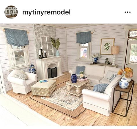 Miniature Houses Diy, Mini Living Room, Farmhouse Dollhouse, Dollhouse Furniture Tutorials, Ikea Dollhouse, Barbie House Furniture, Dollhouse Decorating, Diy Living Room, Diy Barbie House