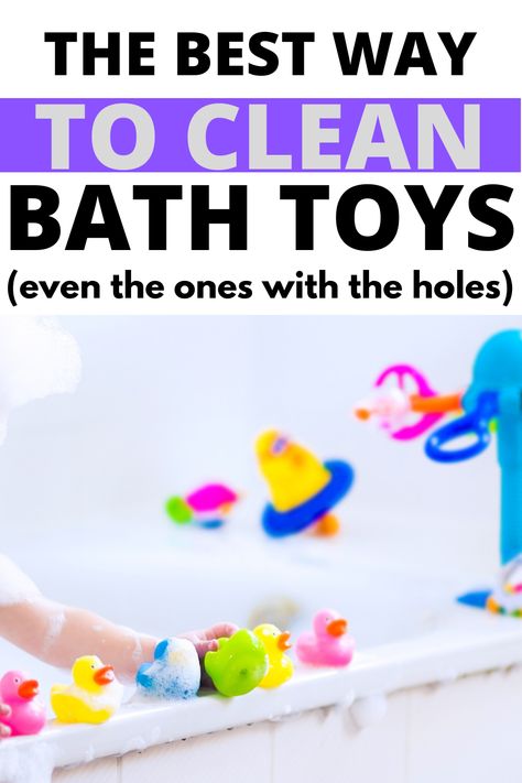 How To Clean Bath Toys: Even The Squirty Kind With Holes Cleaning Toys In Bathtub, How To Clean Bath Toys, Clean Bath Toys, Disinfecting Toys, Diy Bath Toys, Bath Tub Toys, Cleaning Bath Toys, Baby Cleaning, Best Bath Toys