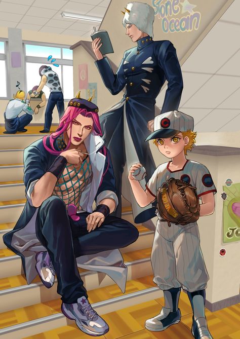 Jojo's Bizarre Adventure Stone Ocean, Jjba Fanart, Highschool Au, Jojo's Adventure, Stone Ocean, Jojo Parts, Jojo's Bizarre Adventure Anime, Jojo Anime, Jojo Memes