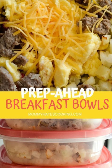 Make Ahead Breakfast Bowls, Potatoes O Brien, Freezer Friendly Breakfast, Breakfast Prep, Frozen Breakfast, Freezer Breakfast, Breakfast Idea, Breakfast Meal Prep, Make Ahead Meals