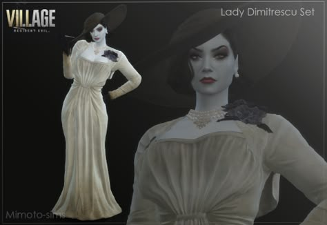 Resident Evil 8 Village Lady Dimitrescu Set... - Mimoto-sims Sims 4 Lady Dimitrescu Cc, Sims 4 Lady Dimitrescu, Sims 4 Cc Lady Dimitrescu, Lady Dimitrescu Sims 4 Cc, Sims 4 Resident Evil Cc, Resident Evil Sims 4 Cc, Sims 4 Vampire, Vampire Clothes, Dress Earrings