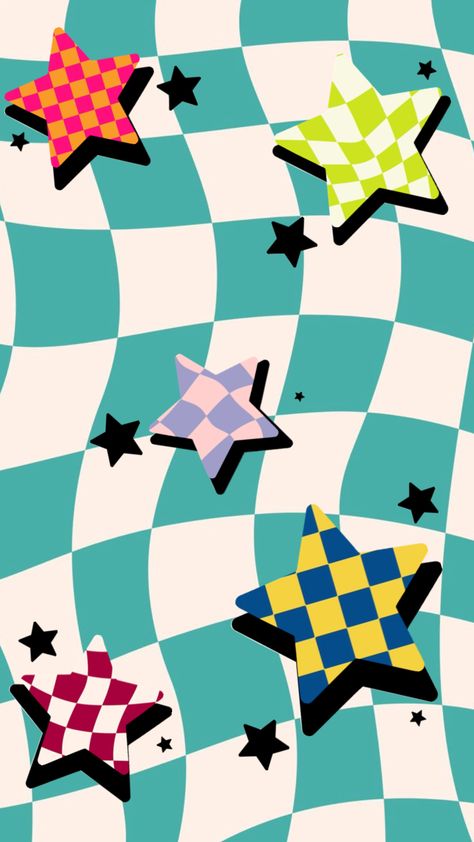 star - checked #wallpaper #art #vibes #star #stars #lockscreen #poster #checkered #checkerboard #indie #background #colorful Colorful Checkered Wallpaper, Stars Lockscreen, Checked Wallpaper, Indie Background, Checkerboard Wallpaper, Checkerboard Background, Checkered Wallpaper, Collage Wallpapers, Checker Wallpaper