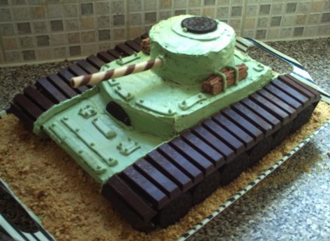 Tank Birthday Cake, Army Tank Cake, Army Birthday Cakes, Army Themed Birthday, Tank Cake, Army Cake, Army's Birthday, Army Party, Thomas Birthday