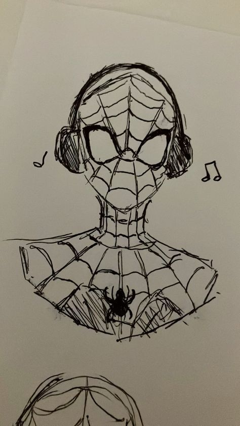 Drawing Inspo Spiderman, Sketch Ideas Spiderman, Drawing For Starters, Cute Things To Sketch Easy, Spider Man Sketch Easy, Easy Spider Man Drawings, Spider Man Drawing Ideas, Spiderman Sketch Easy, Spiderman Easy Drawing