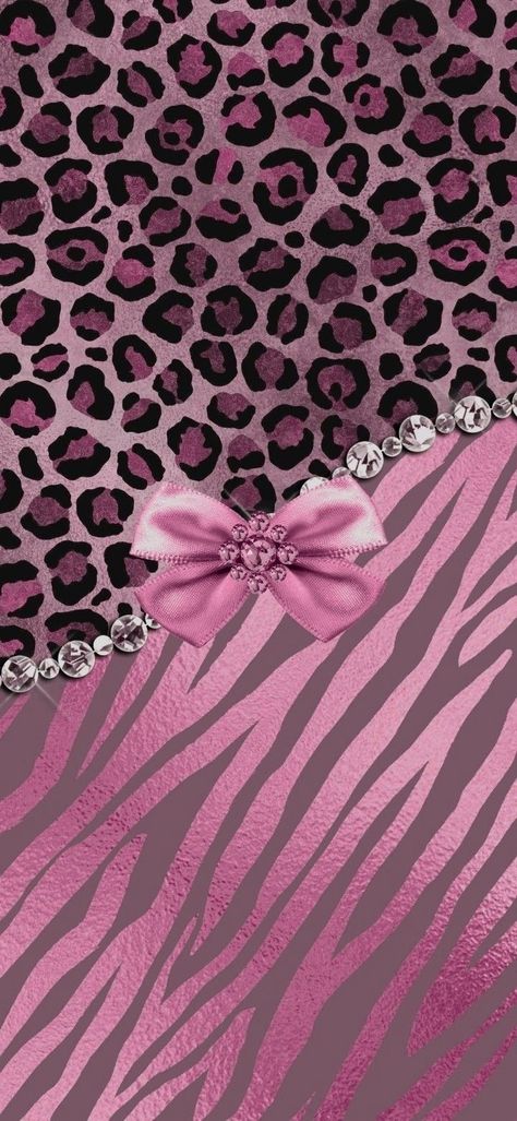 Pink Leopard Wallpaper, Pink Y2k Wallpaper, 2000s Wallpaper, Leopard Print Wallpaper, Pink Wallpaper Girly, Bow Wallpaper, Elegant Wallpaper, Bling Wallpaper, Animal Print Wallpaper