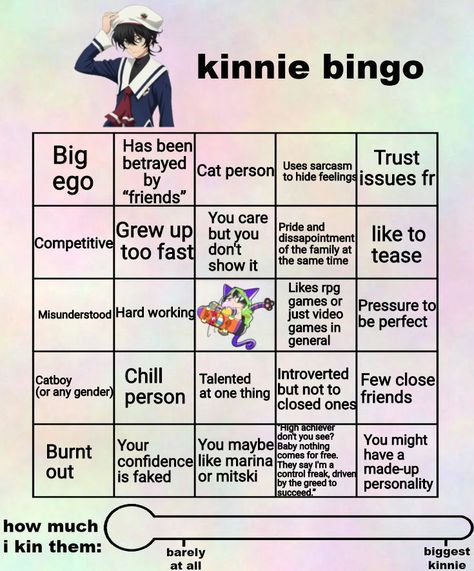 Miya chinen from sk8 the infinity kinnie bingo Miya Chinen Kinnie Bingo, Sk8 The Infinity Kinnie Bingo, Haruhi Kinnie Bingo, Sk8 Kinnie Bingo, Langa Kinnie Bingo, Kinnie List, Fun Templates, Miya Chinen, Kinnie Bingo