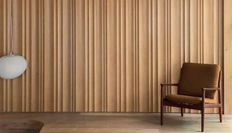 Fluted panels for wall cladding Singapore — Chroma Furnishing Wall Panels Design, Fluted Wood, Fluted Wall, Panels Design, Chic Apartment, Interior Cladding, Wall Aesthetic, Sophisticated Bedroom, Timber Panelling