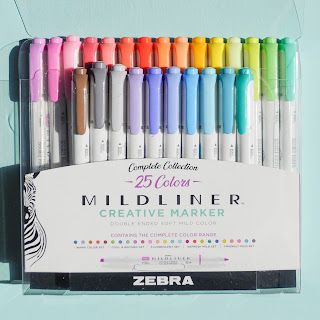 Jenny's Crayon Collection Zebra Highlighter Mildliner, Zebra Mildliner Highlighters, Zebra Midliners Highlighters, Zebra Markers, Midliner Highlighters, Midliners Highlighters, Mildliners Aesthetic, Aesthetic Markers, Zebra Midliners