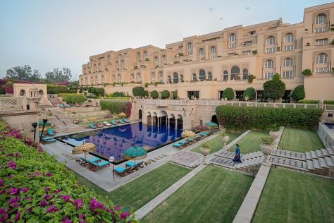 Cool off after a busy day of exploring Agra with a swim in the beautiful pool at our resort #indiainlxury#travelwithoberoi#oberoiexpreience… Oberoi Amarvilas, Indian Hotel, Oberoi Hotels, Eco Hotel, 5 Star Hotel, Forest Bathing, Holiday Offer, Beautiful Pools, Urban Oasis