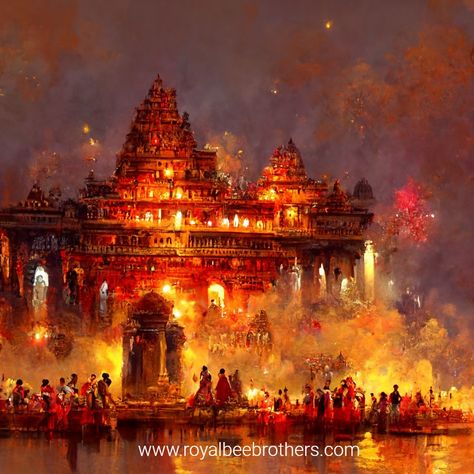 Festival Of Lights Painting, Happy Diwali Painting, Diwali Painting Festival Of Light, Diwali Related Paintings, Diwali Painting Ideas Canvas, Diwali Watercolor Painting, Indian Festivals Drawing, Indian Festival Painting, Indian Architecture Painting