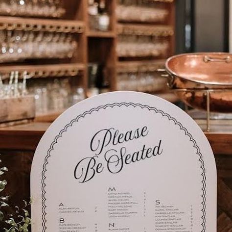 State of Elliott • Event stationery + signage on Instagram: "Marmont ~ how we love you in black and white 🖤🤍 Extra tall seating chart arch with custom scalloped front layer for Victoria & Sam. Photography by @tessfollett Flowers @therefinedbloomco Venue @clydeparkwines" State Of Elliott, Seating Chart Arch, Tall Seating, Event Stationery, Martini Olive, Martini Olives, Wedding Tablescape, Stationary Design, New Orleans Wedding