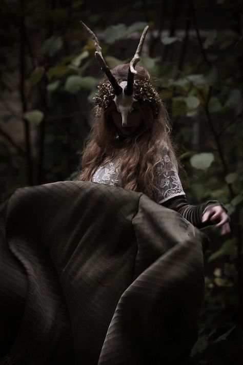 Horned God, Celtic Pagan, Yennefer Of Vengerberg, Real Monsters, Pagan Witch, Witch Aesthetic, Dark Photography, Dark Beauty, 인물 사진