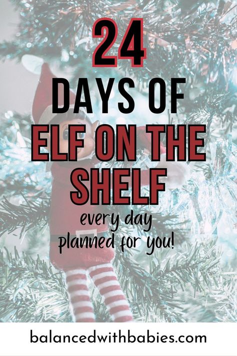 Explore 24 simple and joyful Elf on the Shelf ideas for a magical Christmas countdown! From hiding under cups to movie nights, these easy and fun suggestions will add a sprinkle of holiday cheer to your home. Click to discover more! 🎅🎁 #ChristmasMagic #FamilyFun #ElfontheShelf 5 Days Until Christmas Elf On The Shelf, 1-25 Days Of Elf On The Shelf, Elf On The Shelf 25 Days Ideas, Elf On The Shelf Ideas For Toddlers Day 1, Elf On Shelf Schedule, Elf On A Shelf Hiding Ideas, First Night For Elf On The Shelf, Day 2 Of Elf On The Shelf, Elf On The Shelf Idea Calendar