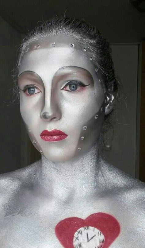 Tinman Makeup, Wizard Of Oz Makeup Ideas, Wizard Of Oz Makeup, Tin Man, Wizard Of Oz, Makeup Ideas, Wizard, Hair Ideas, Tin