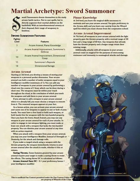 Hacker (Fighter) Sword Summoner Fighter Archetype, Dungeons And Dragons Races, Dnd Stories, D D Classes, Dnd Races, Dnd Classes, Dungeon Master's Guide, Dungeons And Dragons 5e, D D Items