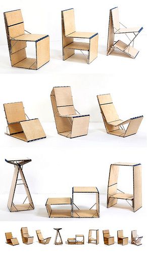 The Loop Chair Takes any shape or size | by LYNfabrikken Cardboard Chair, Perfect Apartment, Modular Chair, Foldable Chairs, Folding Furniture, Smart Furniture, Cardboard Furniture, Multifunctional Furniture, Modular Furniture