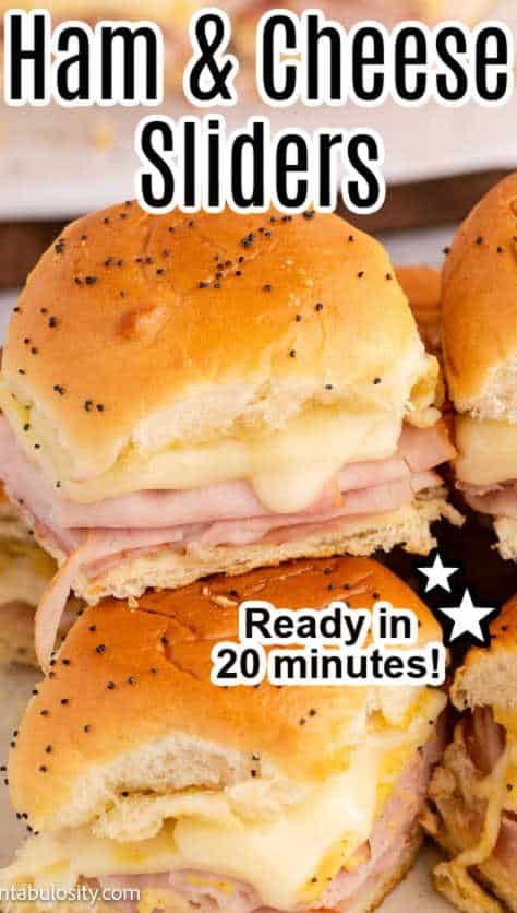 These ham and cheese sliders are such an easy recipe, made with poppyseeds and other simple ingredients. How To Make Ham And Cheese Sliders, Ha And Cheese Sliders, Ham And Cheese Squares, Recipe For Ham And Cheese Sliders, Easy Baked Sliders, Meat Sliders Sandwiches, Hal And Cheese Sliders Recipe, Hammie Sammies Sandwich Recipes, Mini Ham Sandwiches Hawaiian Rolls