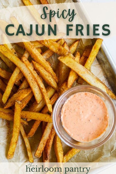 Cajun Fries Recipe, Air Fry French Fries, French Fry Seasoning, Cajun Fries, Spicy Dipping Sauce, French Fries Recipe, Homemade French Fries, Deep Fried Food, Air Fryer Oven Recipes