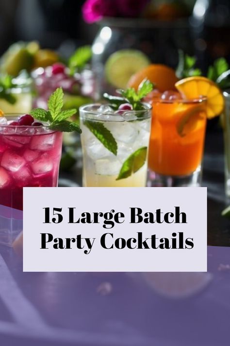 Unlock a world of flavor with our ultimate guide to large batch party cocktails 🍹! Dive into 15 amazing recipes that are perfect for gatherings of all sizes. Cheers to unforgettable moments! Batch Cocktails For Wedding, Signature Brunch Cocktails, Best Brunch Cocktails, Best Big Batch Cocktails, Bulk Mixed Drinks Recipes, Batch Drinks Alcohol, Batch Wedding Cocktails, Easy Cocktail Recipes For A Crowd, Trending Cocktails 2024