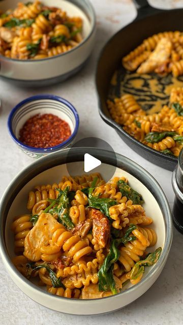 John Gregory-Smith on Instagram: "One Pot Creamy Chipotle Chicken Pasta - Recipe Below - This is one of my fav one pot pasta dishes - Italy turn away now - its a very easy mid week meal thats creamy and spicy, and salty in all the best ways. Enjoy x JGS 

Serves 4
2 tbsp olive oil
350g chicken breasts, cut into bite sized pieces
400g  riccioli or penne pasta
2 tbsp chipotle chilli paste
800ml just boiled water
150ml double cream
The juice of ½ a lemon
Large handful of roughly chopped basil leaves
100g sun dried tomatoes, drained and finely chopped
120g baby spinach
Parmesan to serve
Salt
.
1. Heat the oil in a wide, shallow pan over a high heat. Season the chicken and stir-fry for 4-5 minutes or until cooked through. Remove from the pan and set to one side.
2. Tip the pasta into the pan an Creamy Chipotle Chicken, Chipotle Chilli, Chipotle Chicken Pasta, Gregory Smith, Spinach Parmesan, Boiled Water, Double Cream, Chilli Paste, Chipotle Chicken