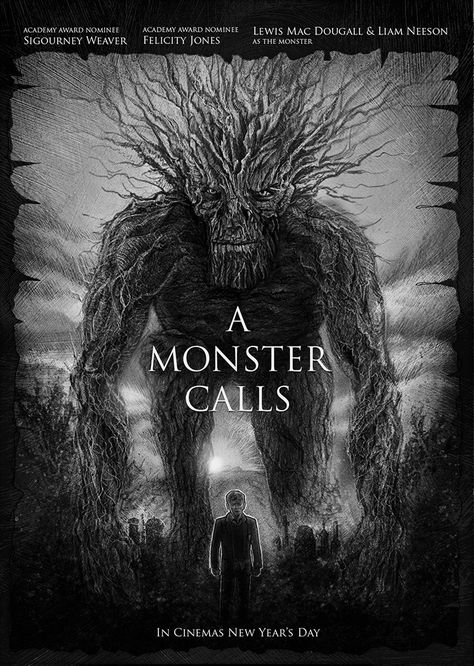 Monster Calls Quotes, A Monster Calls Quotes, Tree Monster, A Monster Calls, Movie Synopsis, Terminal Illness, Sci Fi Horror, Call Art, Single Mother