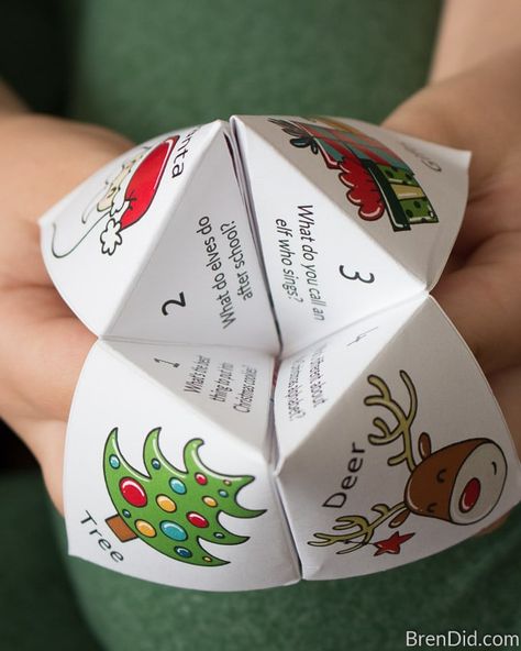 Christmas Joke Teller fortune teller numbers Christmas Jokes For Kids, Valentine Jokes, Holiday Jokes, Cootie Catcher, Christmas Jokes, Christmas Alphabet, Christmas Origami, Christmas Activities For Kids, Christmas School