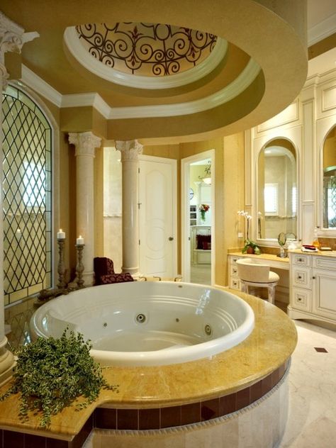 Mediterranean Bathroom Design, Pictures, Remodel, Decor and Ideas - page 54 1980s Interior, Bathroom Gallery Wall, 80s Interior Design, 80s House, 80s Interior, Girl Bathrooms, Bathroom Color Schemes, Mansions Luxury, Bathroom Design Luxury