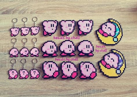 Kirby Pixel Art Grid, Kirby Perler Beads, Cute Gaming, 8 Bit Art, Pixel Beads, Beads Art, Craft Beads, Pixel Art Pattern, Perler Bead Art