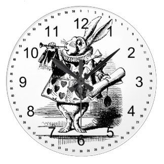 Alice in Wonderland White Rabbit Large Clock Alice In Wonderland Clock, Alice In Wonderland Printables, Halloween Alice In Wonderland, Alice In Wonderland Clocks, Alice In Wonderland Tea Party Birthday, Clock Craft, Wedding Themes Spring, Alice Tea Party, Mad Hatter Hat