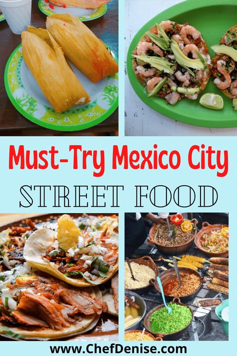 The famous street foods in Mexico City. Mexico City Markets, Mexico City Street Food, Food In Mexico, Mexico City Food, Traveling To Mexico, Mexico City Travel Guide, Mexico City Travel, Going Abroad, Mexican Street Food