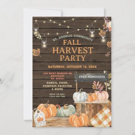 $2.09 | Wood Fall Harvest Party Pumpkin for School #fall harvest party pumpkin invitation, school fall festival, autumn festival, fall party, fall harvest party, fall harvest pumpkin party, fall leaves, pumpkin festival, wood fall harvest party pumpkin, rustic wood fall harvest pumpkin School Fall Festival, Pumpkin Leaf, Fall Harvest Party, Pumpkin Invitation, Leaf Invitations, Pumpkin Festival, Harvest Party, Pumpkin Leaves, Pumpkin Party