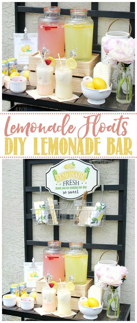 Lemonade Float, Fun Lemonade, Float Bar, Berry Green Smoothie, Gin And Soda, Diy Lemonade, Lemonade Bar, Resident Events, Float Recipes