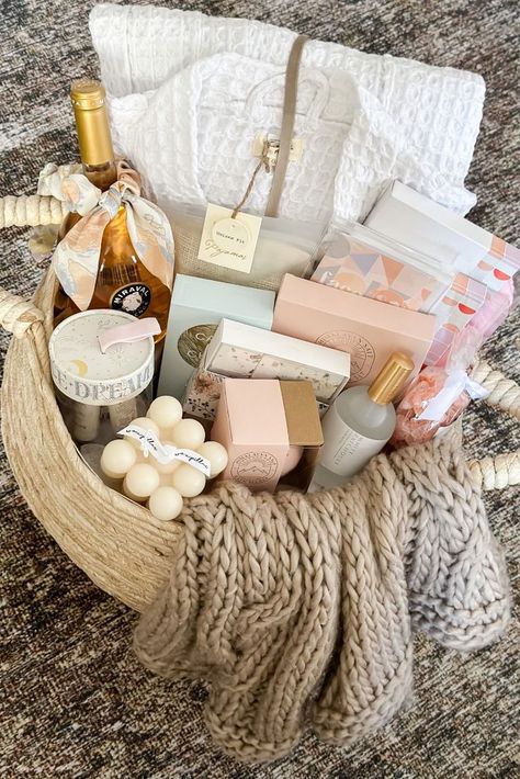 Gift baskets are such an easy way to gift! We partnered with @beauxarts107 for a stunning Wellness Gift Basket anyone would LOVE to receive filled with #WorldMarketFinds. #WorldMarket #GiftBaskets #GiftGuide #GiftIdeas Get Well Baskets, Creative Gift Baskets, Girly Christmas Gifts, Homemade Gift Baskets, Best Gift Baskets, Custom Gift Ideas, Holiday Baskets, Birthday Basket, Raffle Baskets