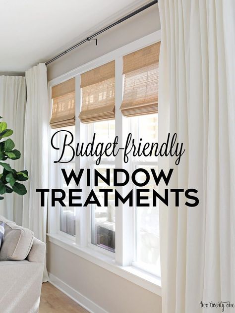 Living Room Window Treatments, Budget Friendly Living Room, Black Curtain Rods, Living Room Window, Window Treatments Living Room, Room Window, Spider Webs, Curtains Living, Window Room