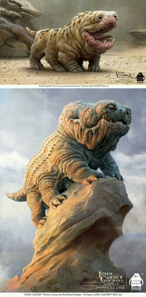 Monster Dog Concept Art, Woola John Carter, Moose Size Comparison, Alien Animals Concept Art, Dog Concept Art, John Carter Of Mars, Heroic Fantasy, Fantasy Beasts, Alien Concept Art