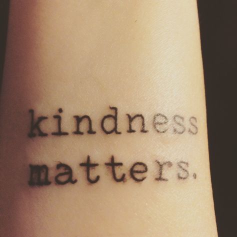 Kindness matters typewriter tattoo. ❤️ Kindness Matters Tattoo, Kindness Images, Kindness Symbol, Kindness Tattoo, Typewriter Tattoo, Symbol Tattoo, Famous Tattoos, Incredible Tattoos, About Tattoo