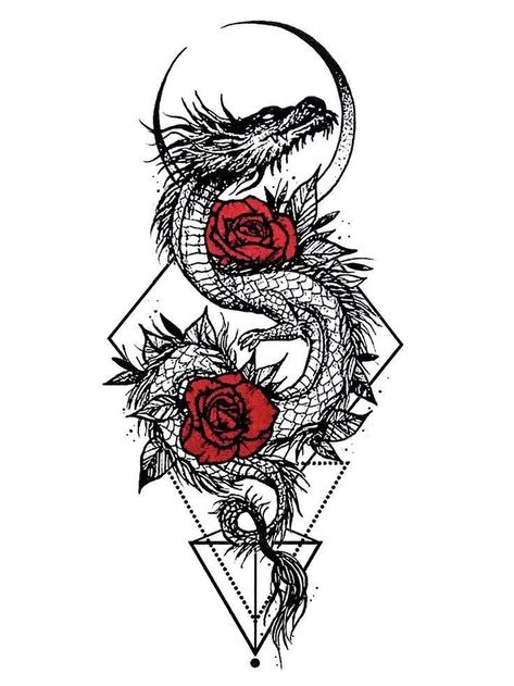 Unique Dragon Tattoo, Rose Tattoo Hand, Wallpaper Full Hd, Tato Henna, Dragon Sleeve Tattoos, Dragon Tattoo For Women, Dragon Tattoo Designs, Tattoo Style Drawings, Badass Tattoos