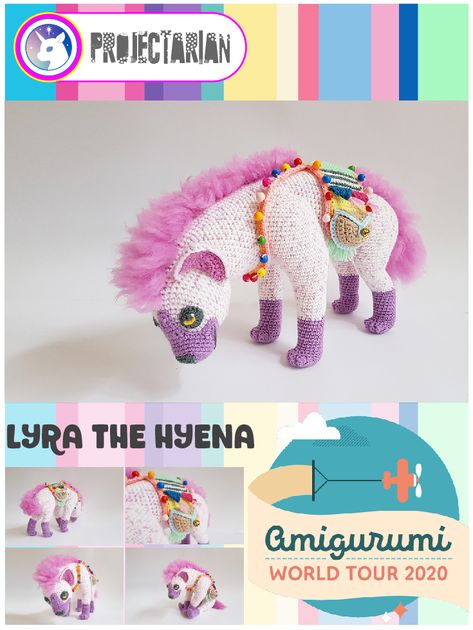 Amigurumi World Tour | Lyra The Hyena Crochet Stuffies, Making Clothing, Crochet Needlework, Easy Crochet Stitches, Crochet Animals Free Patterns, Market Stall, Fun Crochet, Crochet Inspo, Crochet Blog