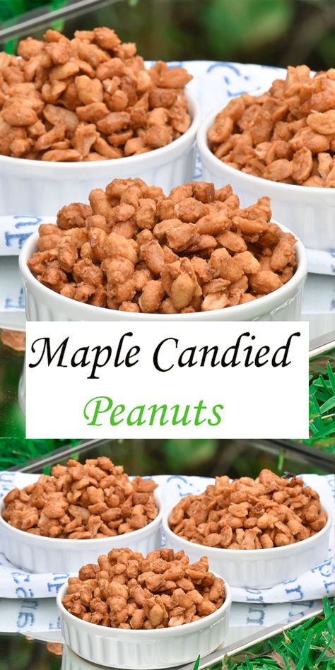 Sweet And Salty Nuts Recipe, Candied Peanuts Recipe Easy, Flavored Nuts Recipes, Glazed Peanuts Recipe, Fall Candy Ideas, Maple Nut Goodies Recipe, Maple Nut Goodies Candy Recipe, Coated Peanuts Recipe, Candied Peanuts Recipe