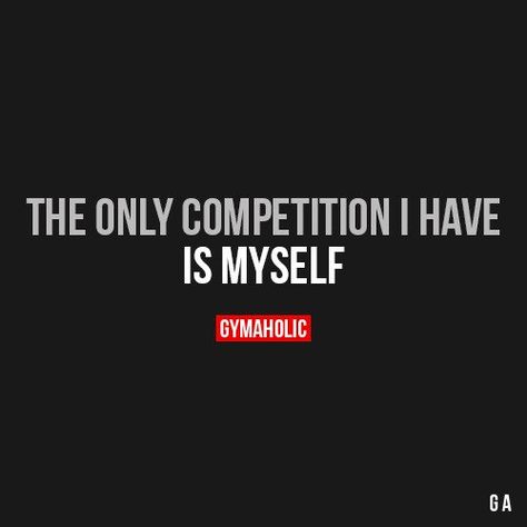 The Only Competition I Have Is Myself. The people around me are irrelevant. Everyone is on a different page in their life. You do you. Let them do them. Your ultimate goal is to focus on your growth and your success by working towards it. That's all that matters in terms of your own life. The only life you have is the one you're living in. Make it a great one. Competition Quotes, Me Vs Me, Personal Development Quotes, Manifestation Miracle, Development Quotes, Fitness App, Gym Quote, Fitness Inspiration Quotes, Motivational Quotes For Working Out