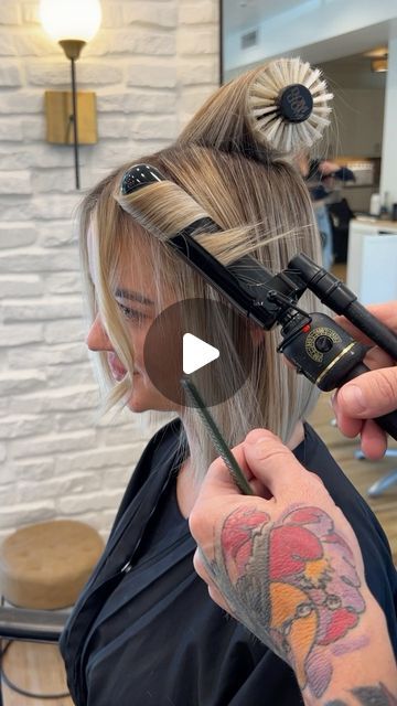 How To Curl A Bob With A Curling Iron, Curling Tutorials For Medium Hair, How To Back Comb Hair For Volume, How To Get Lift At Crown Of Hair, Curl Tutorial Medium Hair, Short Hair Rollers Tutorial, Crown Volume Hair, Velcro Rollers Tutorial, Curling A Bob Haircut