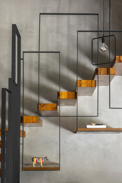 A Home by Portugal's AM-arqstudio Celebrates Family Life by Design - Metropolis Simple Deck, Staircase Interior Design, Modern Stair Railing, Staircase Design Modern, Staircase Railing Design, Stairs Design Interior, Escalier Design, Stair Railing Design, Steel Stairs