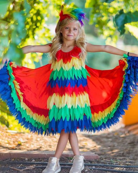 Sparkle In Pink on Instagram: "🦜 Watch her Spread her Wings in our Rainbow Parrot Costume! 🌈 In stock, Ships fast from Utah 📦 ✨ TAP PIC TO SHOP ✨" Rainbow Parrot, Rainbow Costume, Zoo Outfit, Parrot Costume, Rainbow Costumes, Fun Office, Sparkle In Pink, Spooky Party, Feather Headband