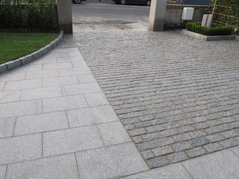 Granite Driveway, Driveway Paving, Side Yards, Driveway Design, Modern Urban, Driveway, Gorgeous Gardens, Urban Design, Front Garden