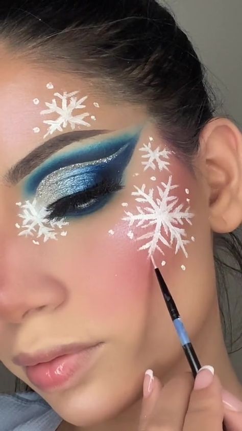 Find 'snow queen makeup' on TikTok | TikTok Search Ice Costume Makeup, Ice Queen Face Paint, Halloween Elsa Makeup, Ice Skater Makeup, Ice Halloween Makeup, Ice Queen Halloween Makeup, Nut Cracker Makeup, Blue Ice Makeup, Snow Queen Makeup Halloween