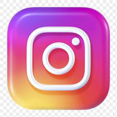 Icons For Social Media, 3d Instagram Icon, 3d Social Media Icons, Social Media Logos Icons Png, Mobile Icon Design, Instagram Logo Png, Social Media Png, Instagram Logo Design, Instagram Png