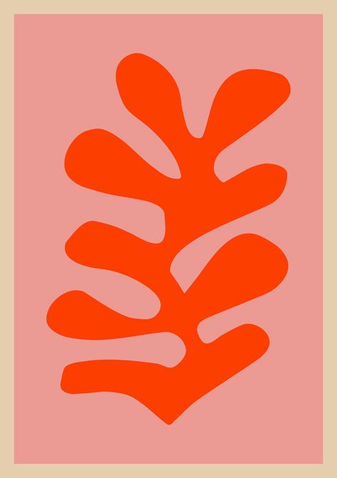 24x36 Matisse Leaf Poster Printed Poster Abstract Pink | Etsy Matisse Leaf, Leaf Poster, Leaf Cutout, Large Modern Wall Art, Plant Wall Decor, 타이포그래피 포스터 디자인, Matisse Prints, Poster Abstract, Matisse Art